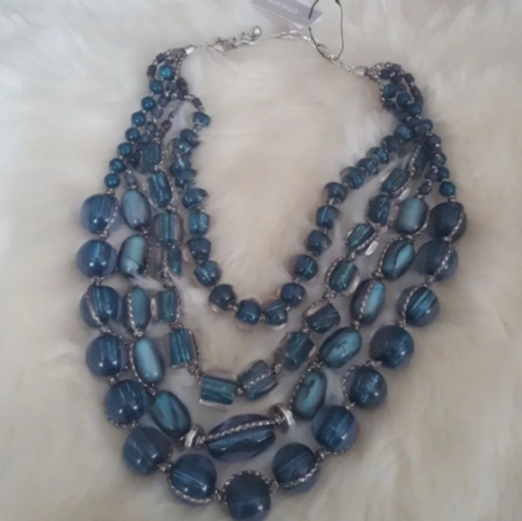 Chicos Beaded Anne Teal Necklace - Picture 5 of 5